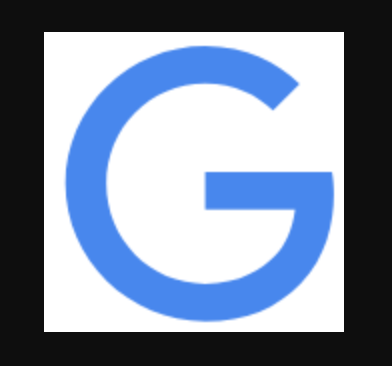 Googleのロゴの「G」部分のスクリーンショットをブラウザで表示